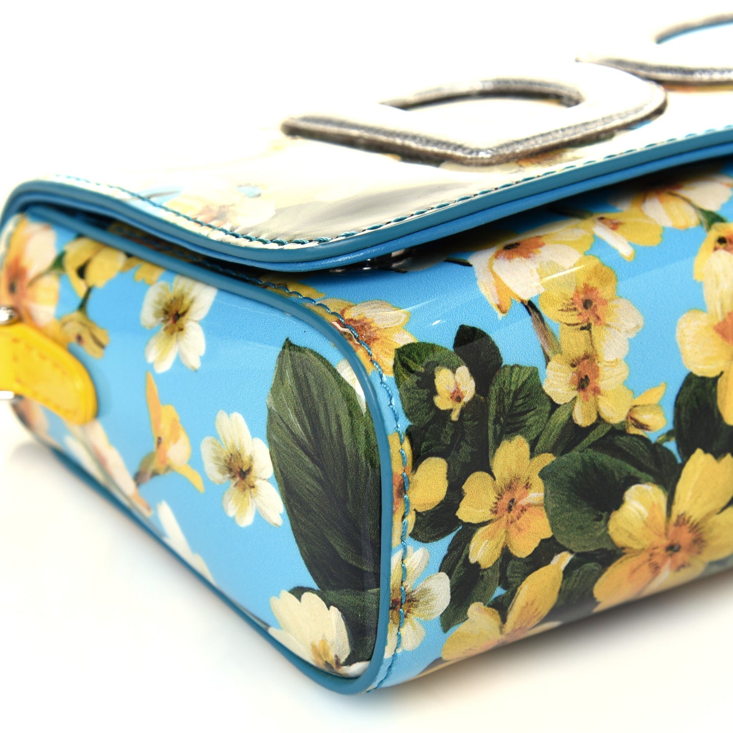 Patent Floral Print DG Girls Crossbody Blue