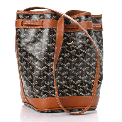 Goyard Goyardine Petit Flot Bucket Bag PM Black Gold 3 of 8