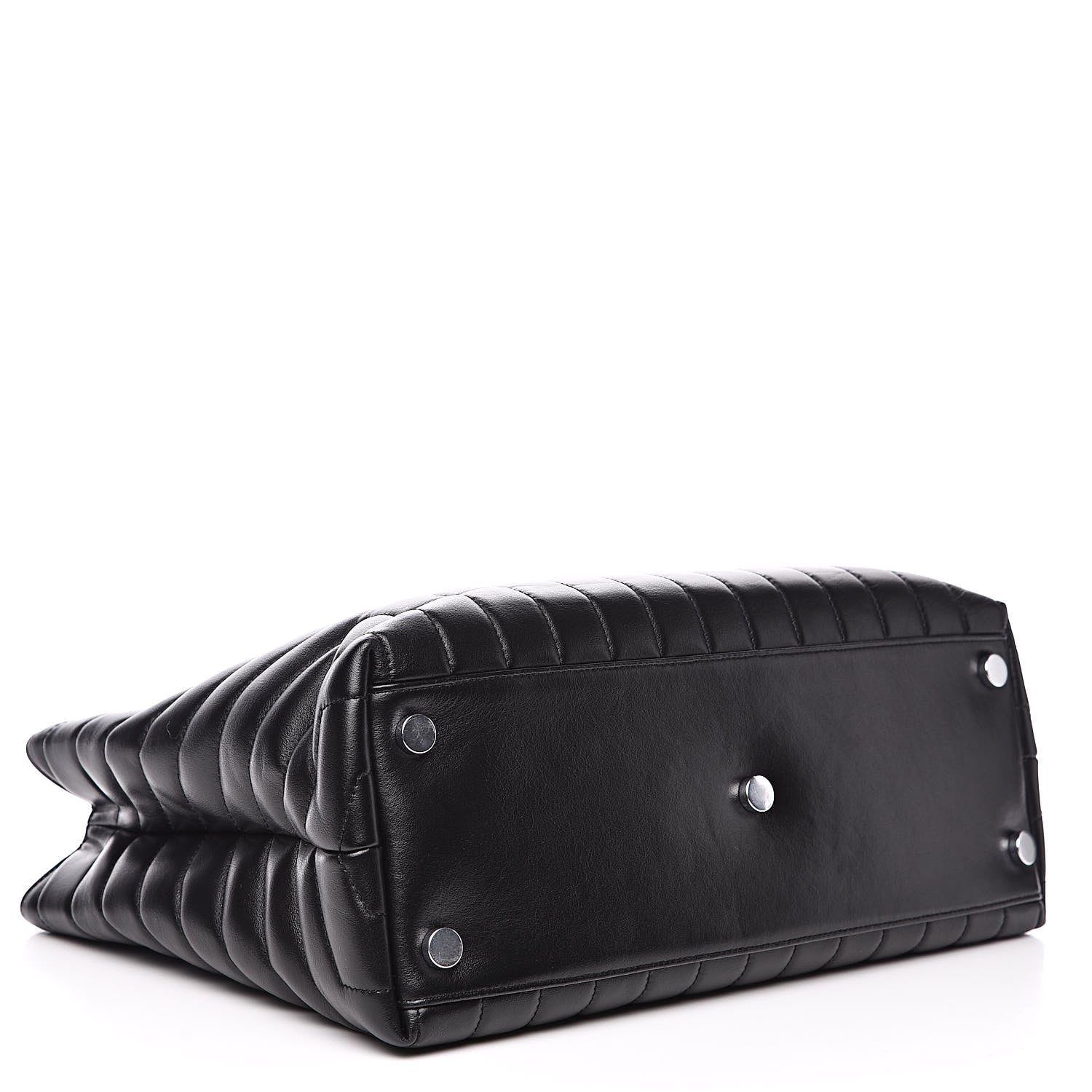 Saint Laurent Calfskin Y Quilted Monogram Large Loulou Shopper Black 4 of 15