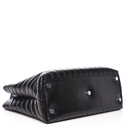 Saint Laurent Calfskin Y Quilted Monogram Large Loulou Shopper Black 4 of 15