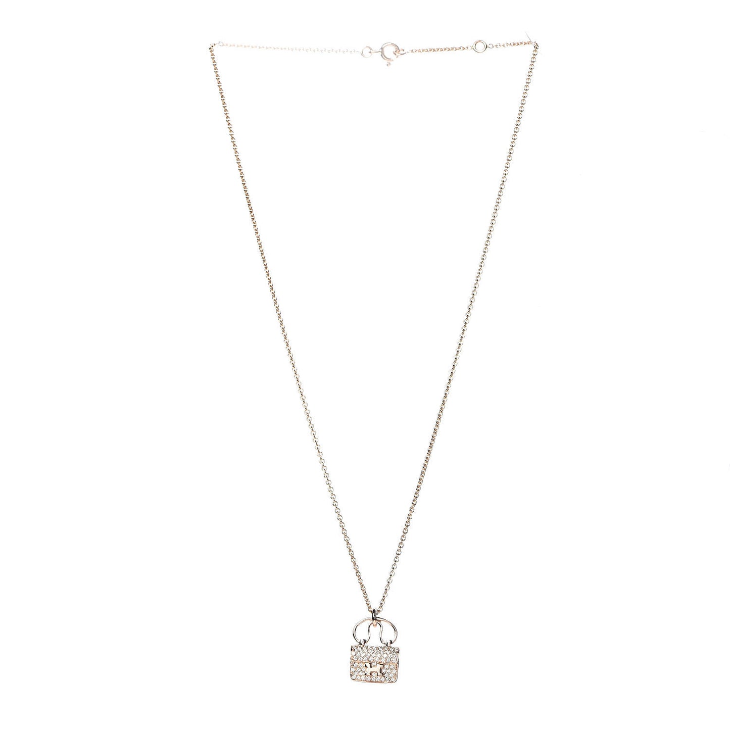 18K Rose Gold Diamond Constance Amulette Pendant Necklace