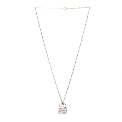 Hermes 18K Rose Gold Diamond Constance Amulette Pendant Necklace 3 of 7