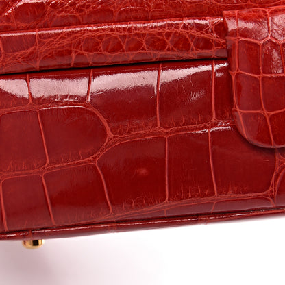 Judith Leiber Crocodile Crystal Evening Bag Red 13 of 14