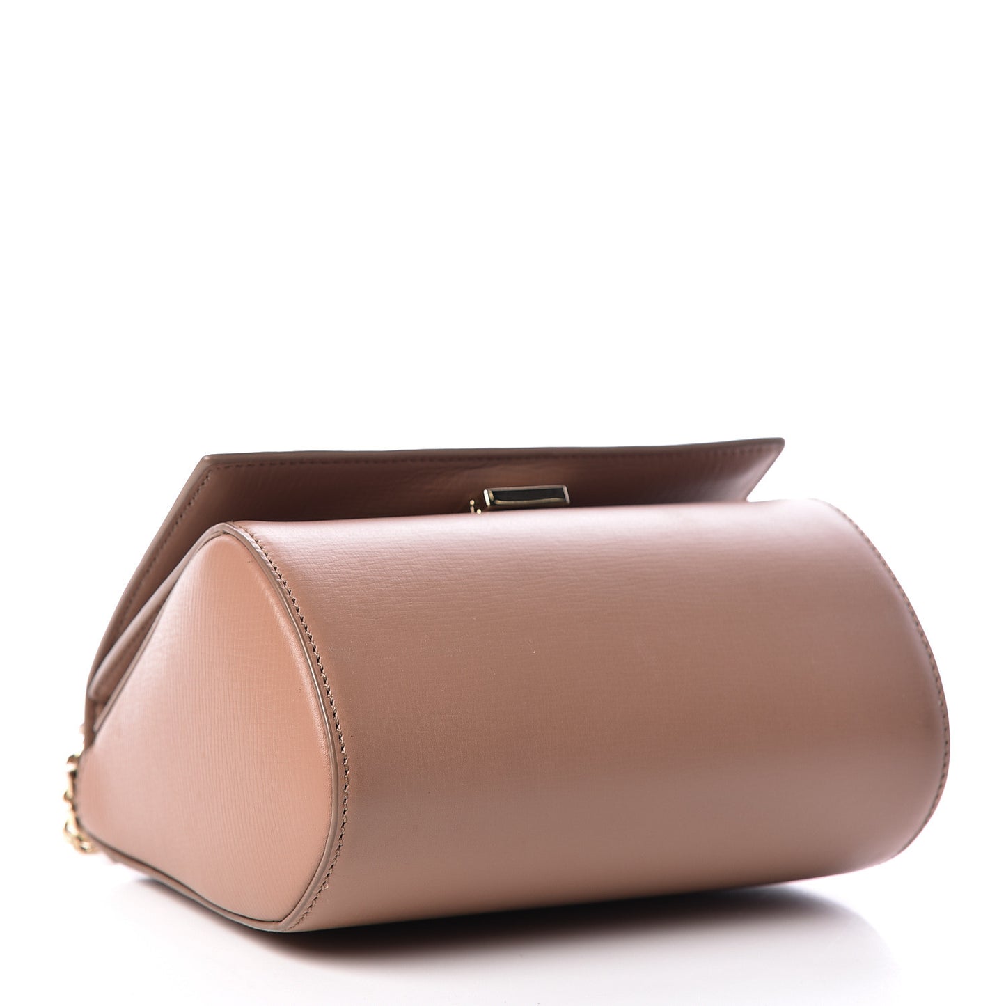 Textured Calfskin Mini Pandora Box Chain Crossbody Bag Old Pink