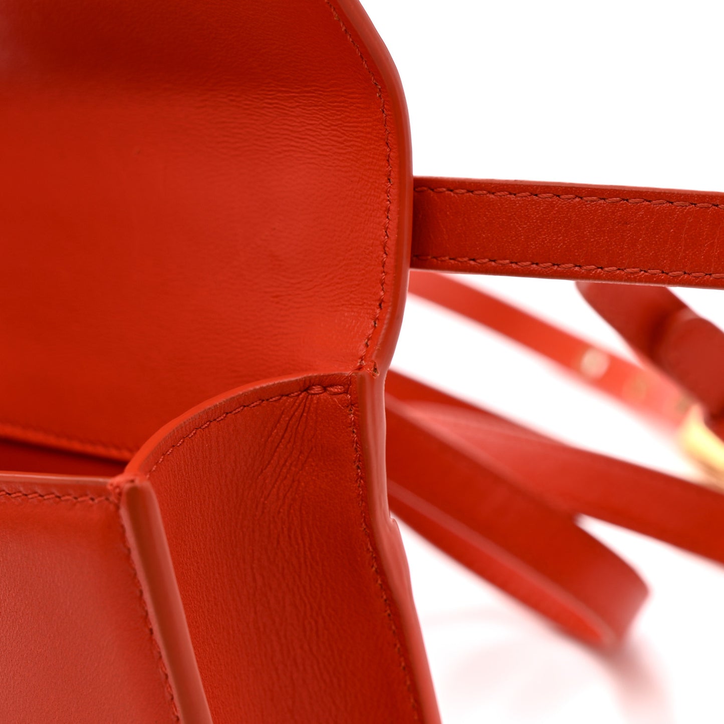 Smooth Calfskin Micro 30 Montaigne Flap Bag Orange