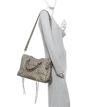 Balenciaga X GUCCI GG Supreme Monogram Neo Classic Silver Hardware City Beige Ebony 2 of 14