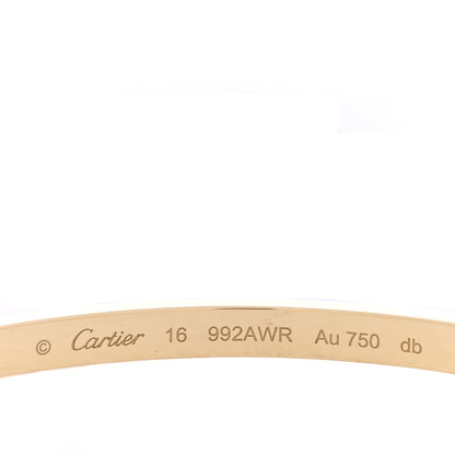 Cartier 18K Yellow Gold 6 Diamond Small LOVE Bracelet 16 3 of 7
