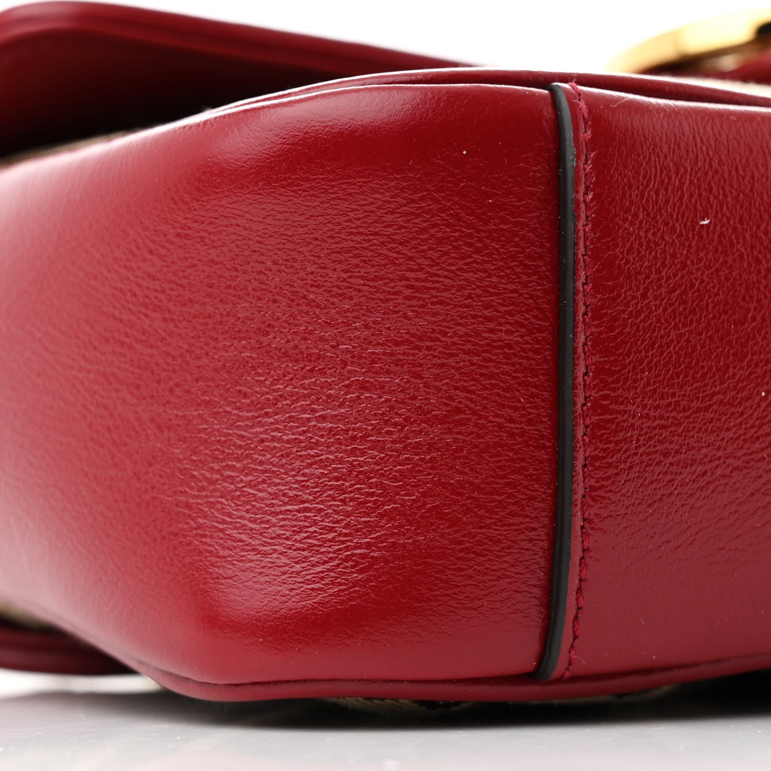 Gucci Monogram Azalea Calfskin Matelasse Diagonal Mini GG Marmont Shoulder Bag Beige Ebony New Cherry Red 9 of 10