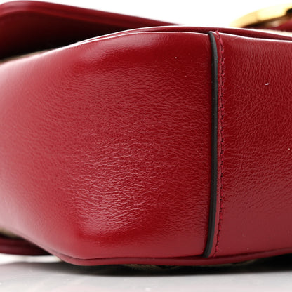 Gucci Monogram Azalea Calfskin Matelasse Diagonal Mini GG Marmont Shoulder Bag Beige Ebony New Cherry Red 9 of 10