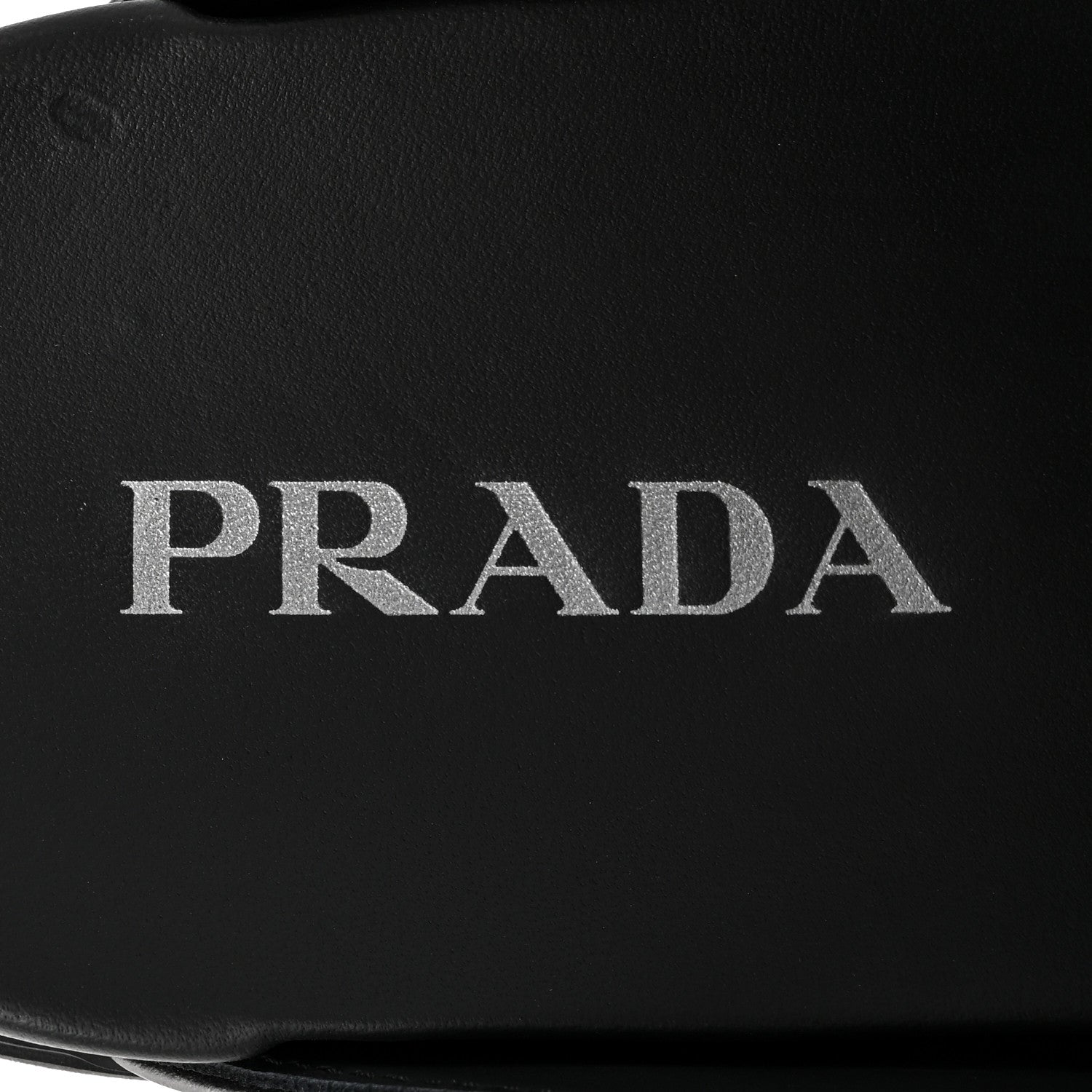 Prada City Calfskin Triangle Mens 20mm Flat Mules 12 Black 7 of 10