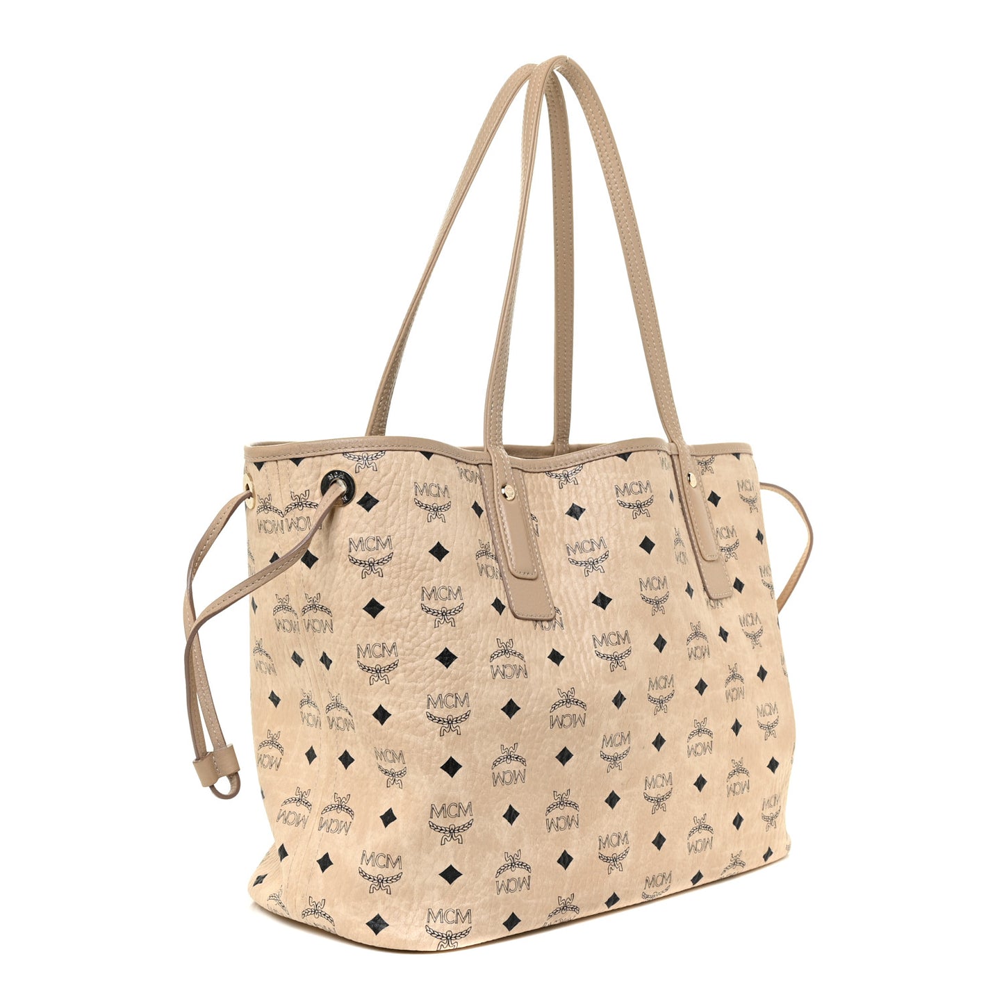 Visetos Medium Liz Reversible Shopper Tote Beige