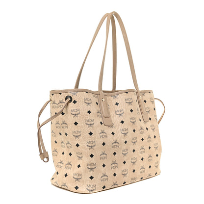 MCM Visetos Medium Liz Reversible Shopper Tote Beige 4 of 17