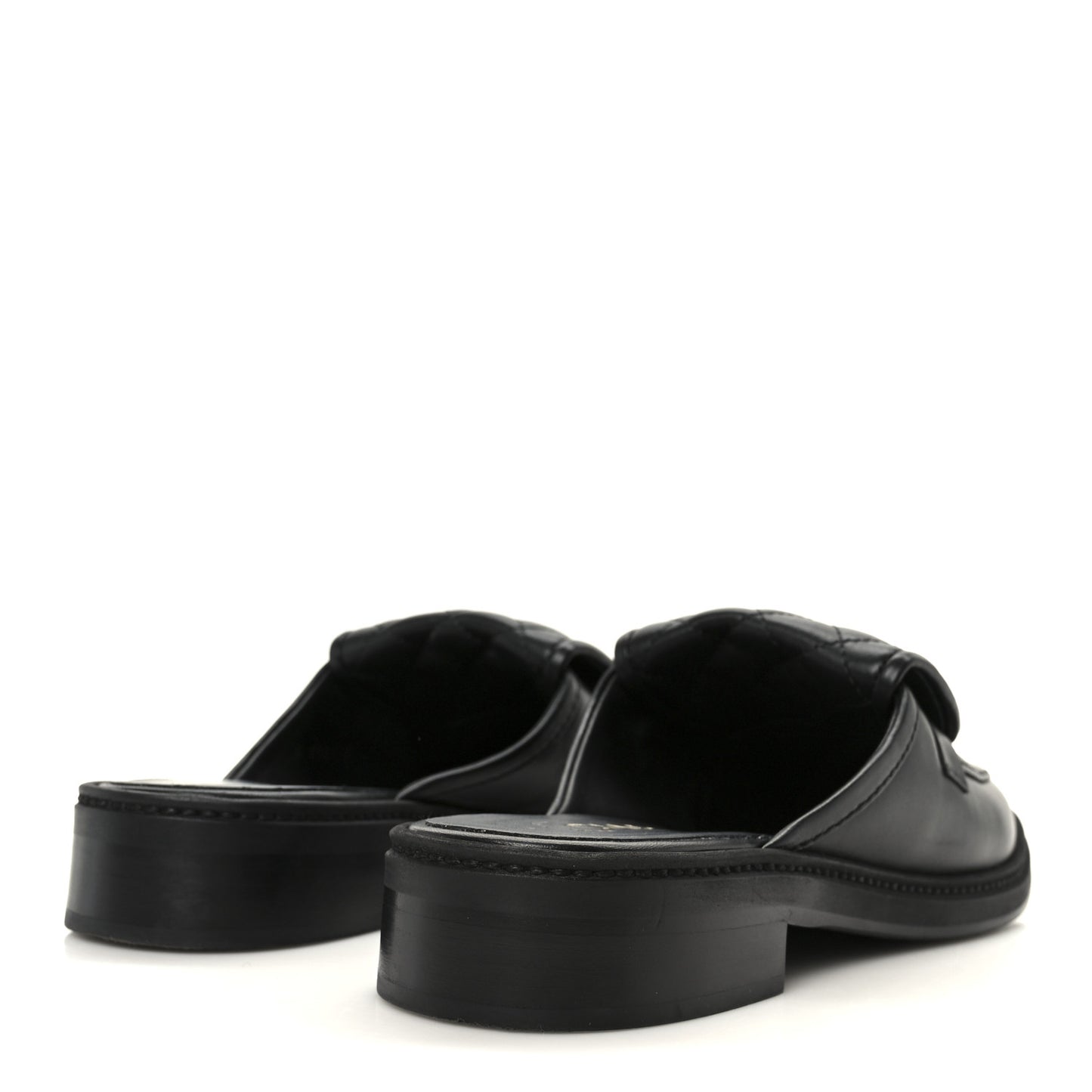 Lambskin Quilted CC Turnlock Mules 40 Black