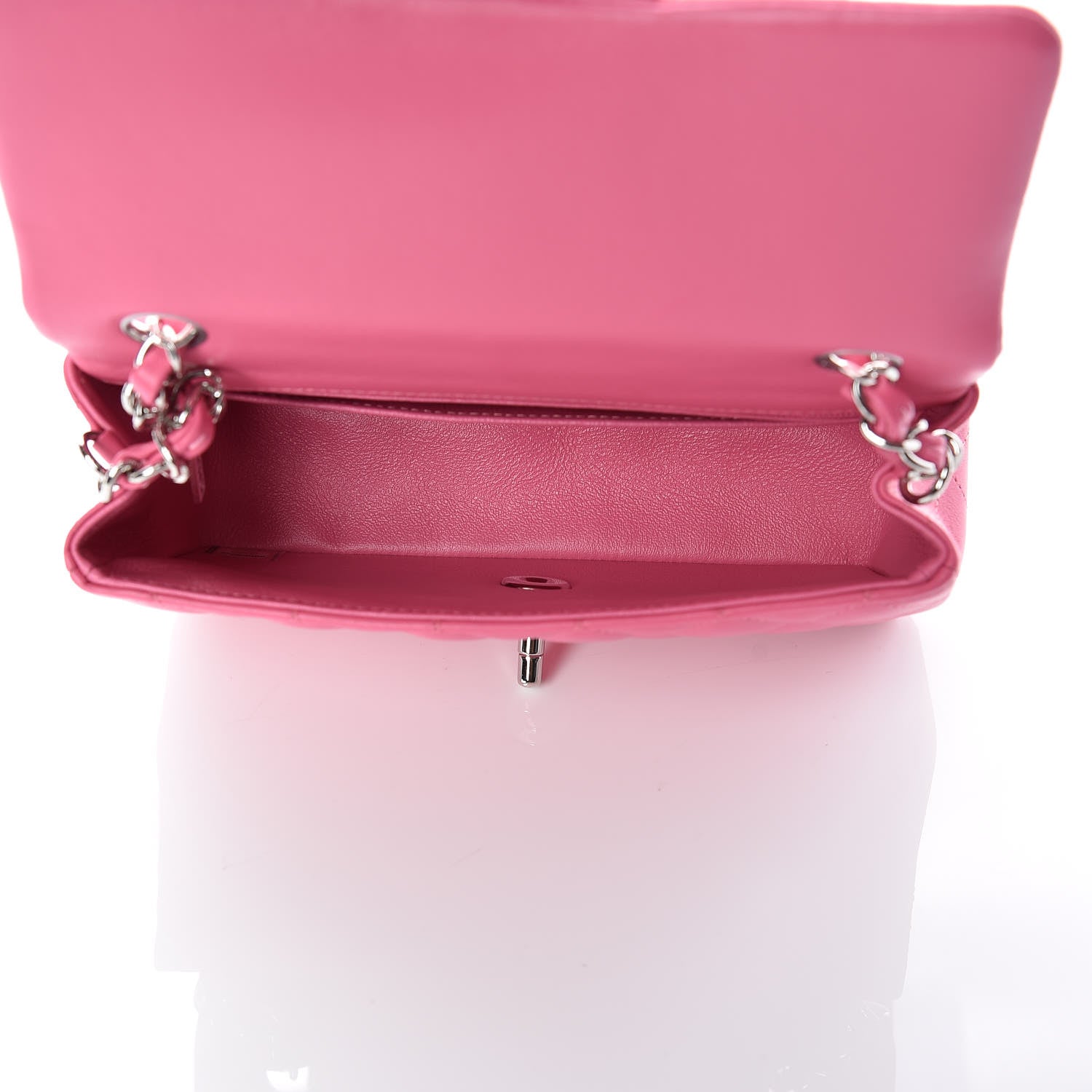 Chanel Lambskin Quilted Mini Rectangular Flap Pink 7 of 9
