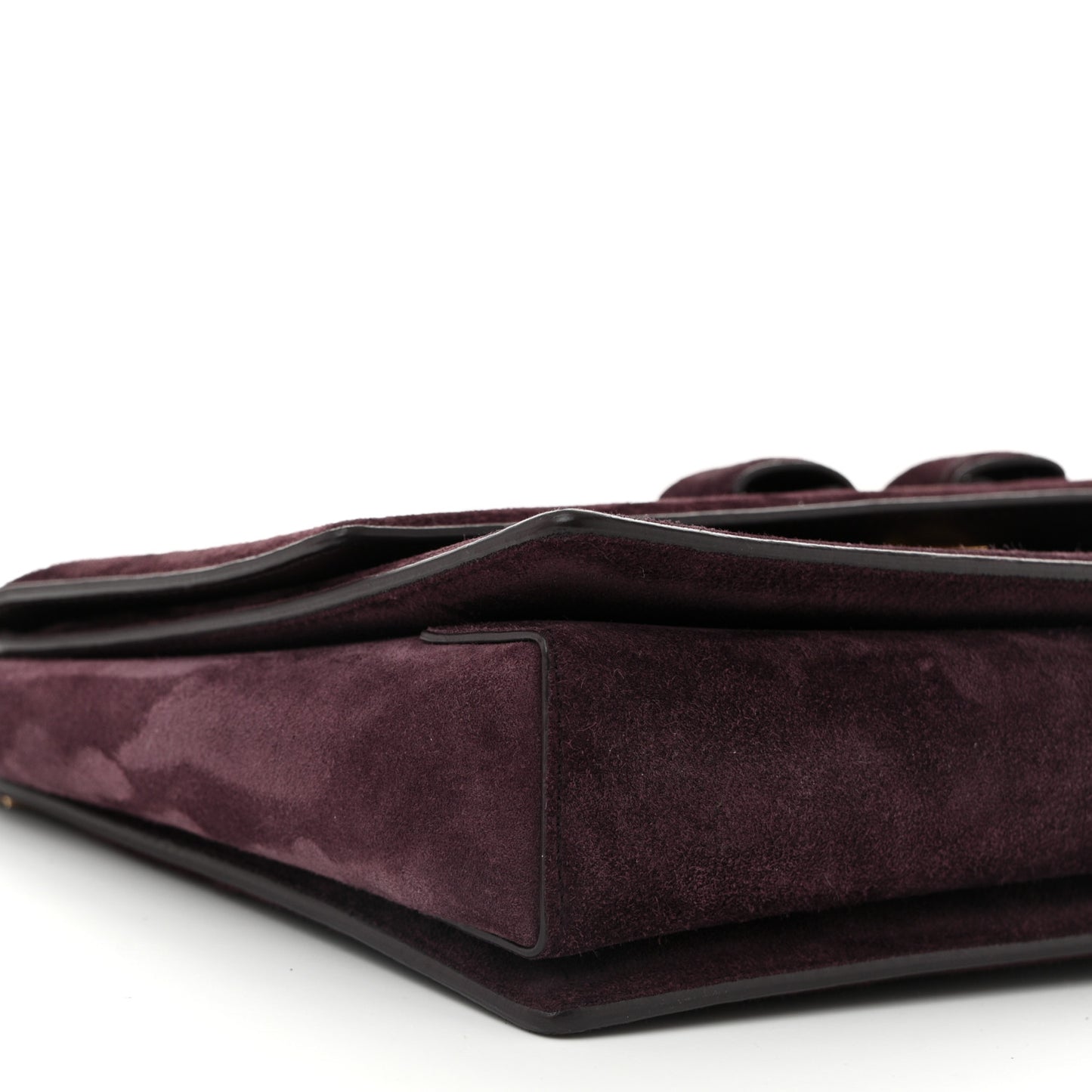 Suede Calfskin Vera Bow Crossbody Bag Dark Bordeaux