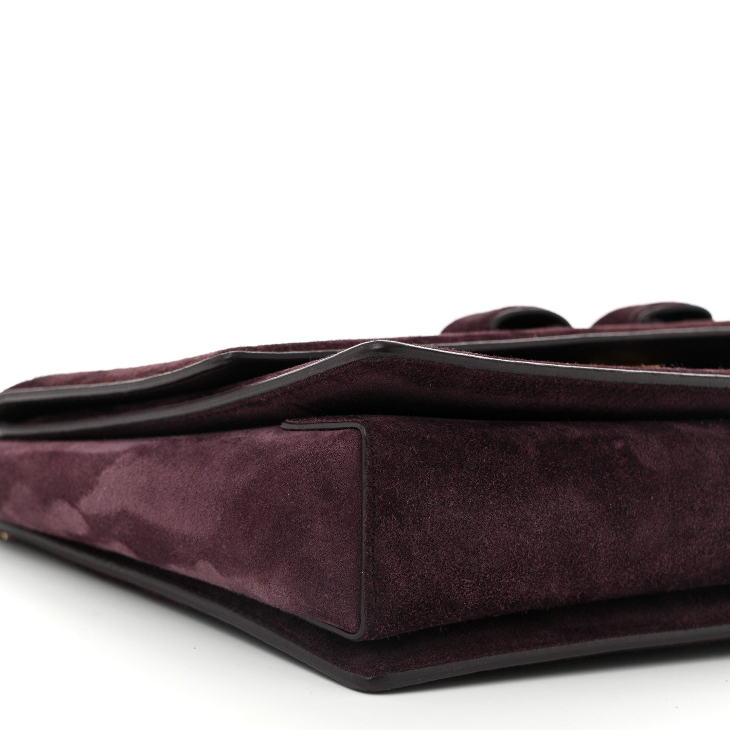 Salvatore Ferragamo Suede Calfskin Vera Bow Crossbody Bag Dark Bordeaux 9 of 11