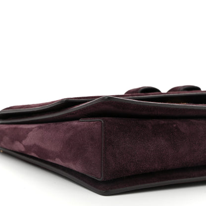 Salvatore Ferragamo Suede Calfskin Vera Bow Crossbody Bag Dark Bordeaux 9 of 11