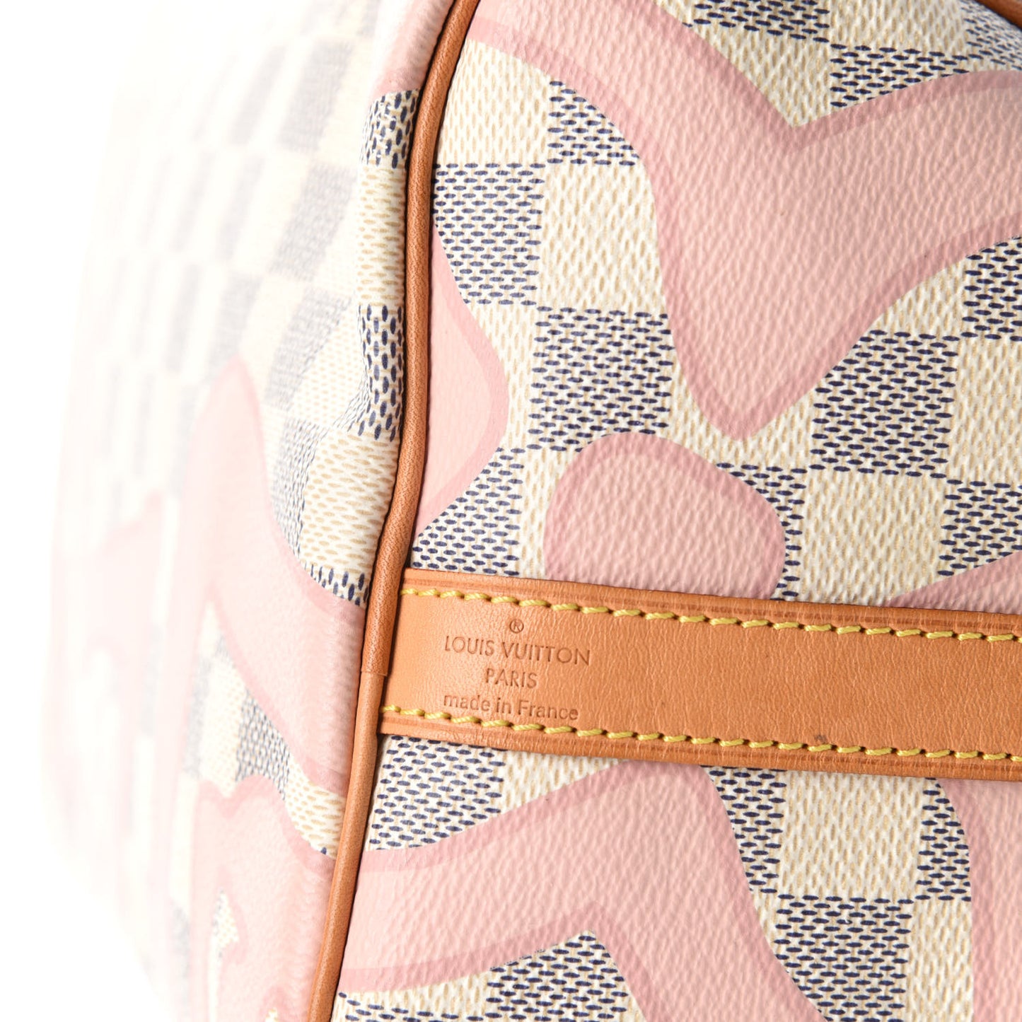 Damier Azur Tahitienne Speedy Bandouliere 30 Rose Ballerine