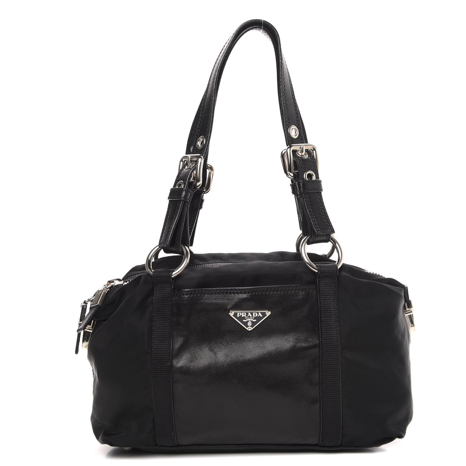 Prada Tessuto Nylon Tape Shoulder Bag Black 1 of 10