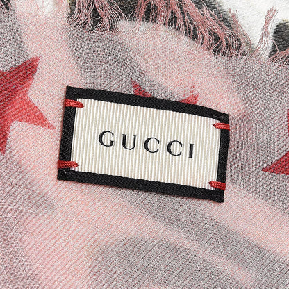Gucci Modal Silk Cashmere Garden Print Shawl Black 3 of 9