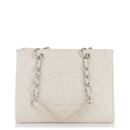 Chanel Caviar Quilted Grand Shopping Tote GST White 1 of 8
