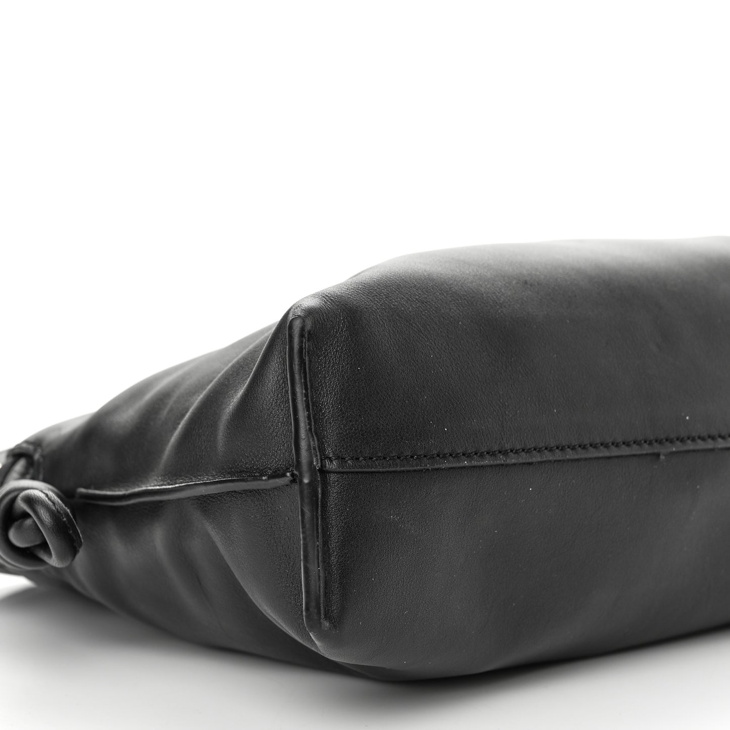Nappa Calfskin Mini Flamenco Knot Clutch With Chain Black