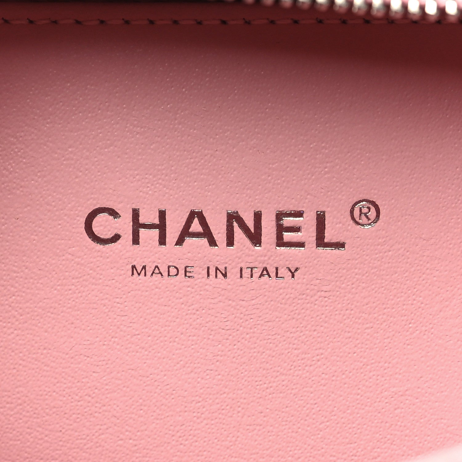 Chanel Caviar Quilted Striped Small CC Filigree Vanity Case Pink White 6 of 10