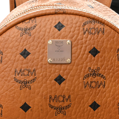 MCM Visetos Small Side Stud Stark Backpack Cognac Cognac 8 of 10