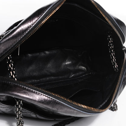 Chanel Metallic Aged Calfskin Quilted Medium Reissue Camera Case Black 7 of 7