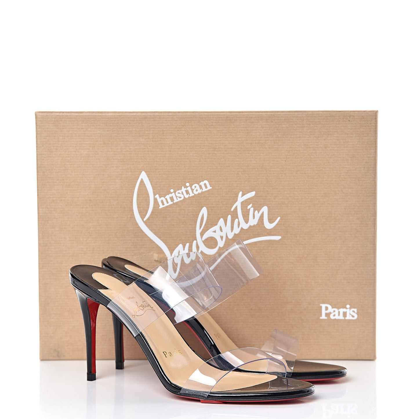 Patent PVC Just Nothing 85 Slide Sandals 36 Black
