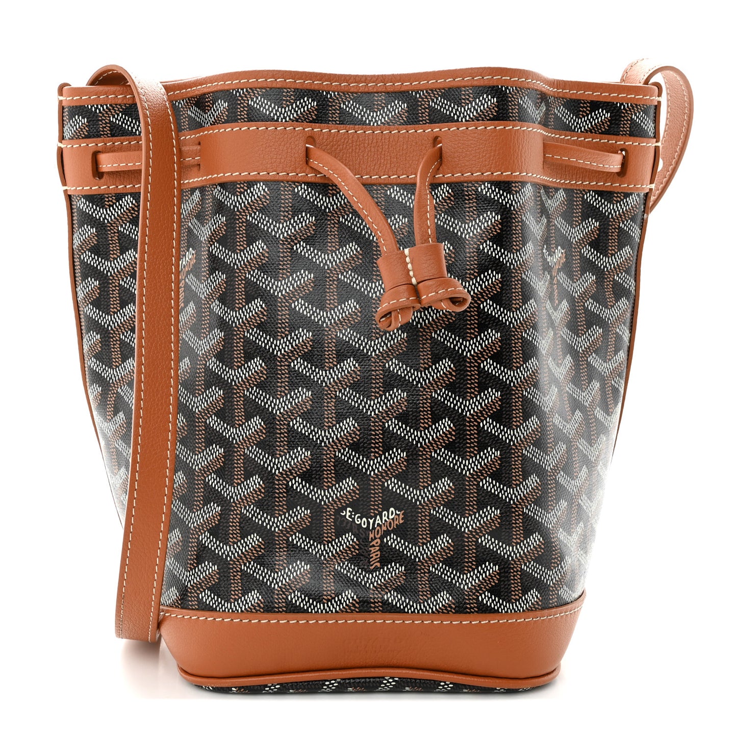 Goyardine Petit Flot Bucket Bag PM Black Gold