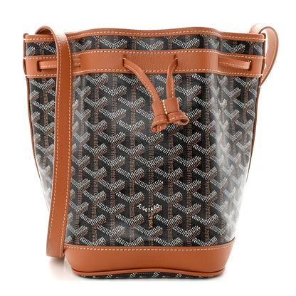 Goyard Goyardine Petit Flot Bucket Bag PM Black Gold 1 of 12