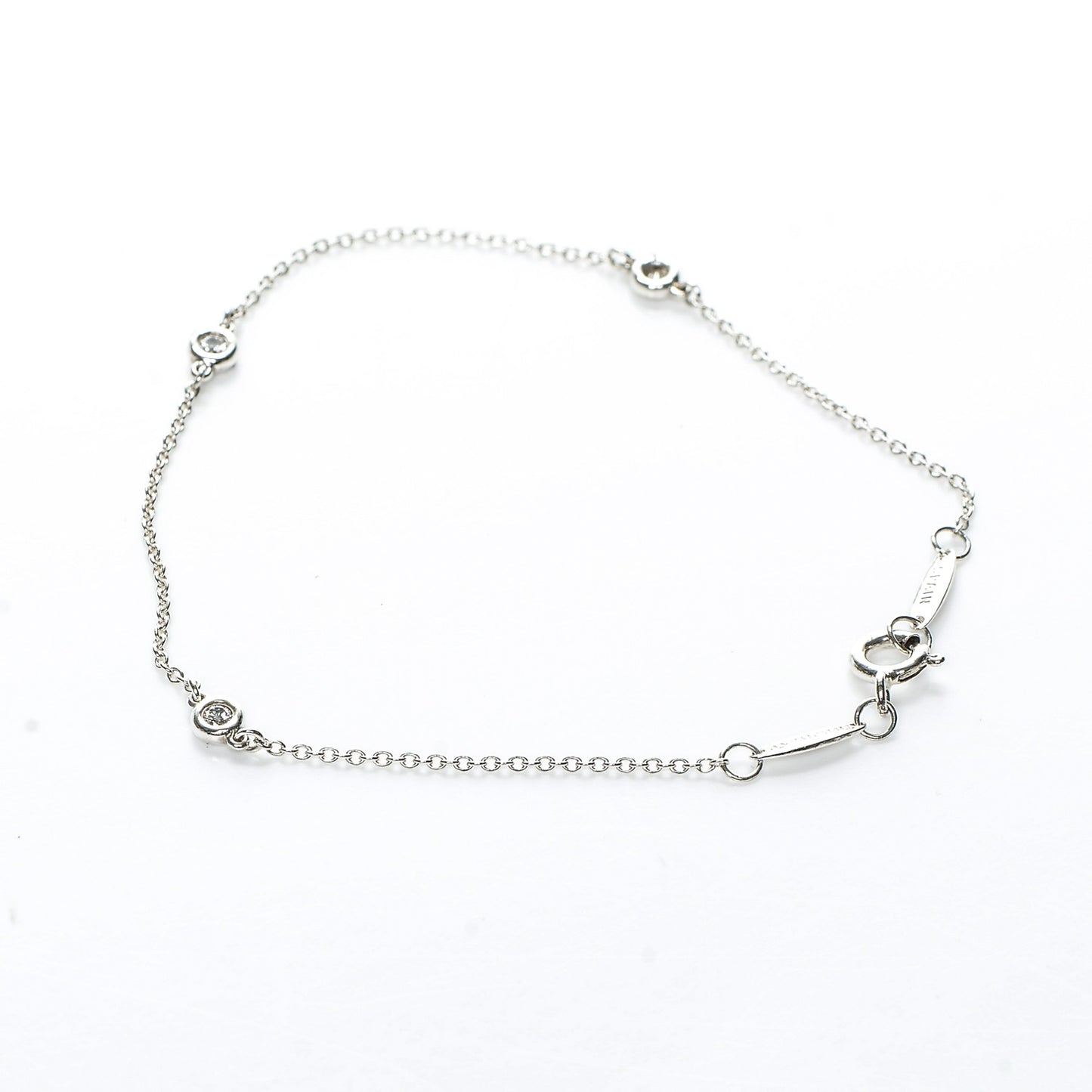 Sterling Silver Diamond .09ct Elsa Peretti Diamonds By The Yard Bracelet