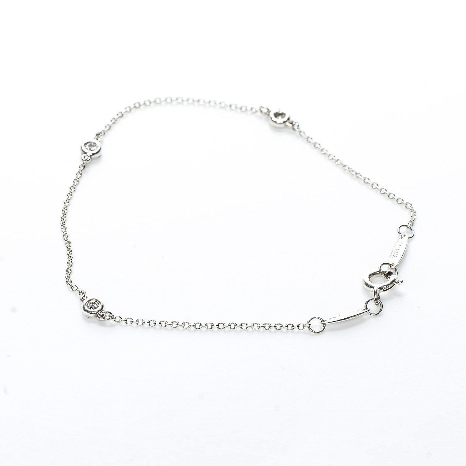 Tiffany Sterling Silver Diamond .09ct Elsa Peretti Diamonds By The Yard Bracelet 3 of 5
