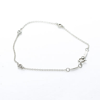Tiffany Sterling Silver Diamond .09ct Elsa Peretti Diamonds By The Yard Bracelet 3 of 5