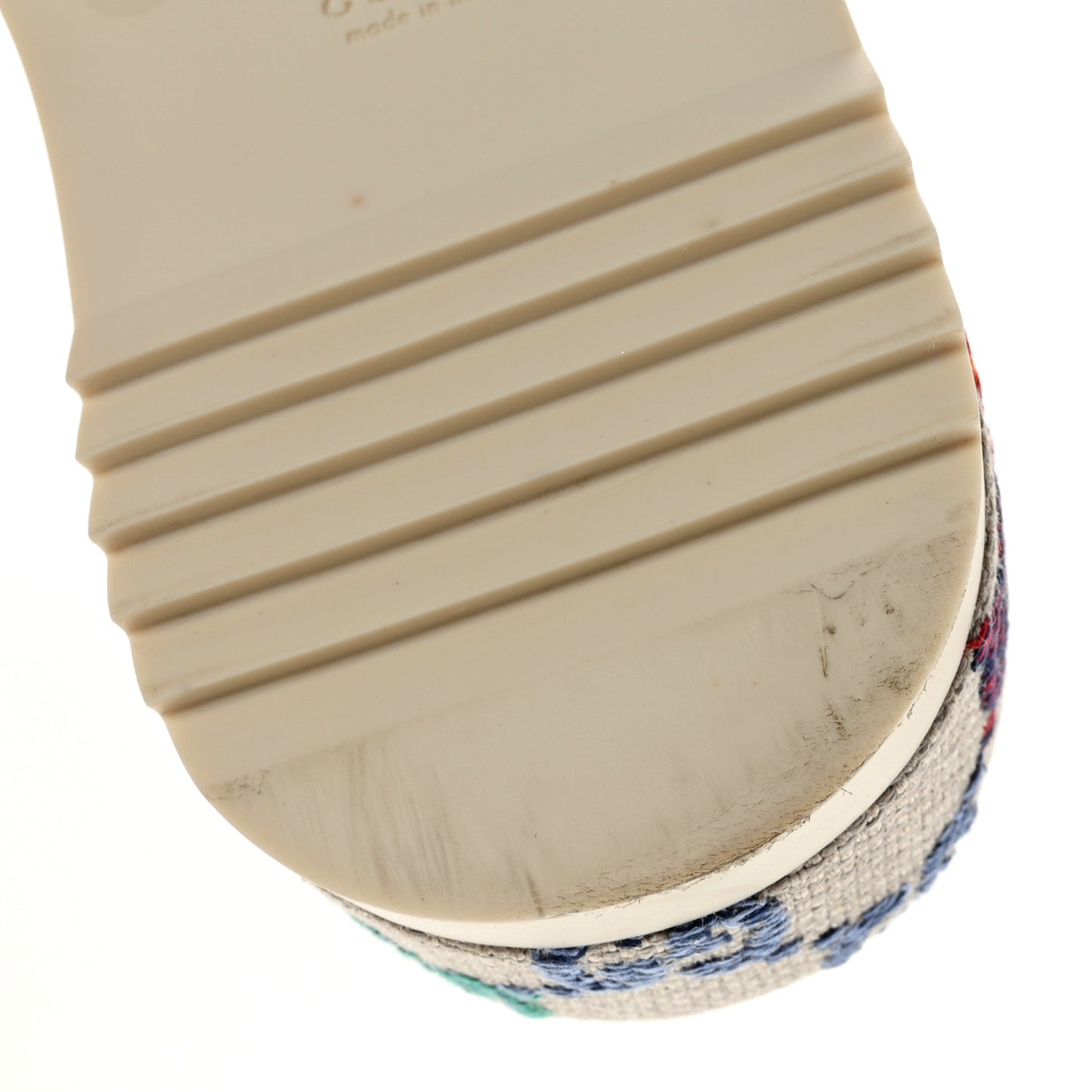 Linen Psychedelic Mini GG Monogram Angelina Platform 55mm Slide Sandals 37 Multicolor