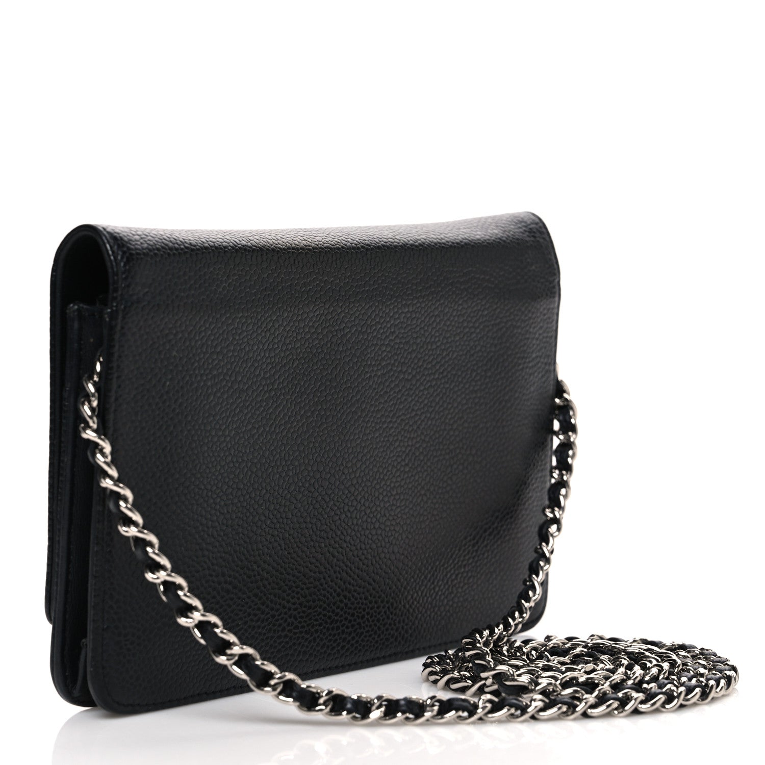 Chanel Caviar Timeless CC Wallet On Chain WOC Black 3 of 12