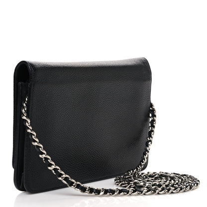 Chanel Caviar Timeless CC Wallet On Chain WOC Black 3 of 12