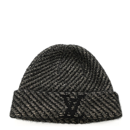 Louis Vuitton Wool Cashmere Warm Me Up Bonnet Beanie Hat Black 1 of 4