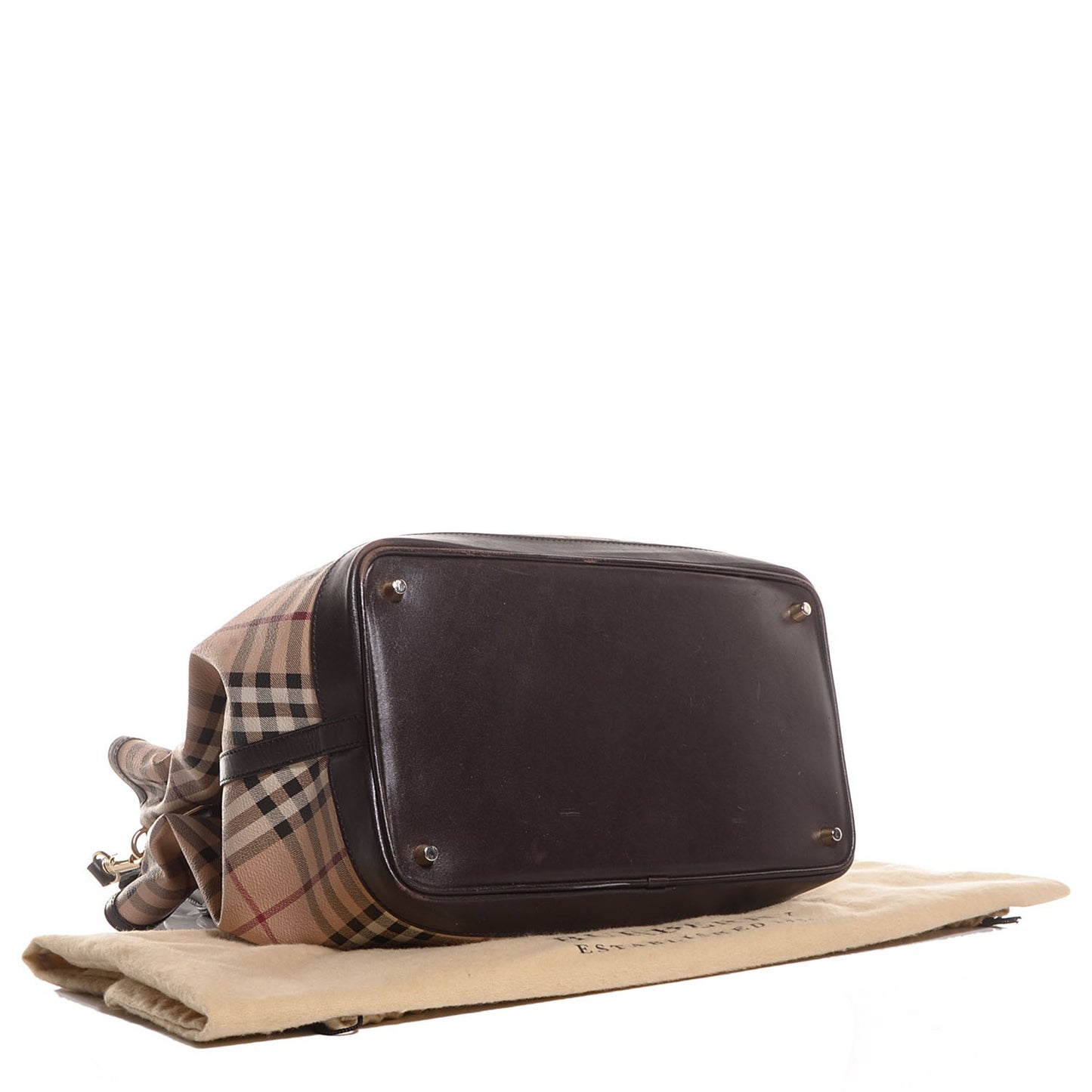 Haymarket Check Medium Golderton Tote Chocolate