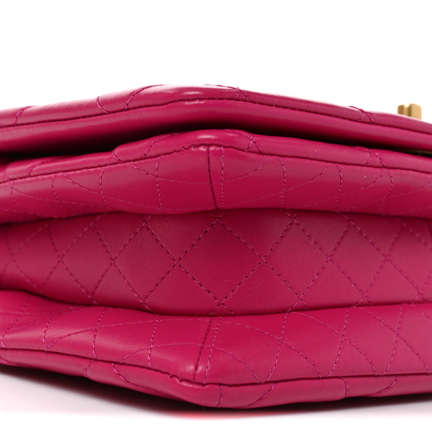 Lambskin Quilted On And On Small Chain Flap Fuchsia