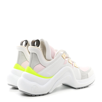 Louis Vuitton Calfskin LV Archlight Sneaker 40 Pink Gray Neon Yellow 4 of 8