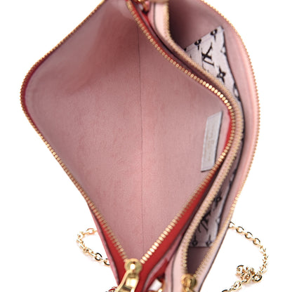 Louis Vuitton Monogram Giant Double Zip Pochette Rouge 5 of 11
