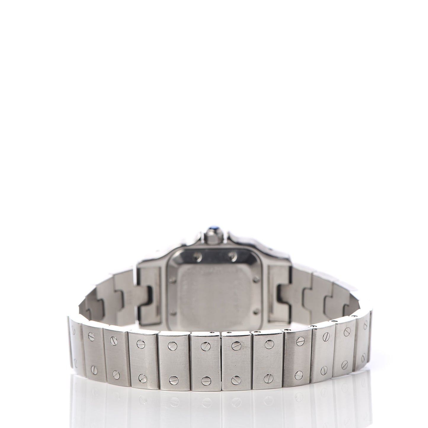 Stainless Steel 24mm Santos De Cartier Galbee Quartz Watch Black