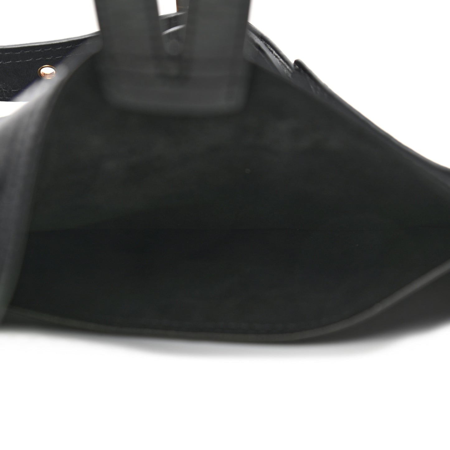 Crinkled Lambskin 135mm Saddle Belt Black