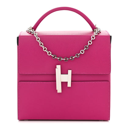 Hermes Madame Calfskin Cinhetic Boxy Top Handle Bag Rose Pourpre 1 of 10