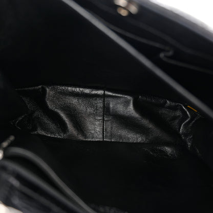 Chanel Metallic Aged Calfskin Quilted Reissue 2.55 Accordion Flap Black 5 of 11