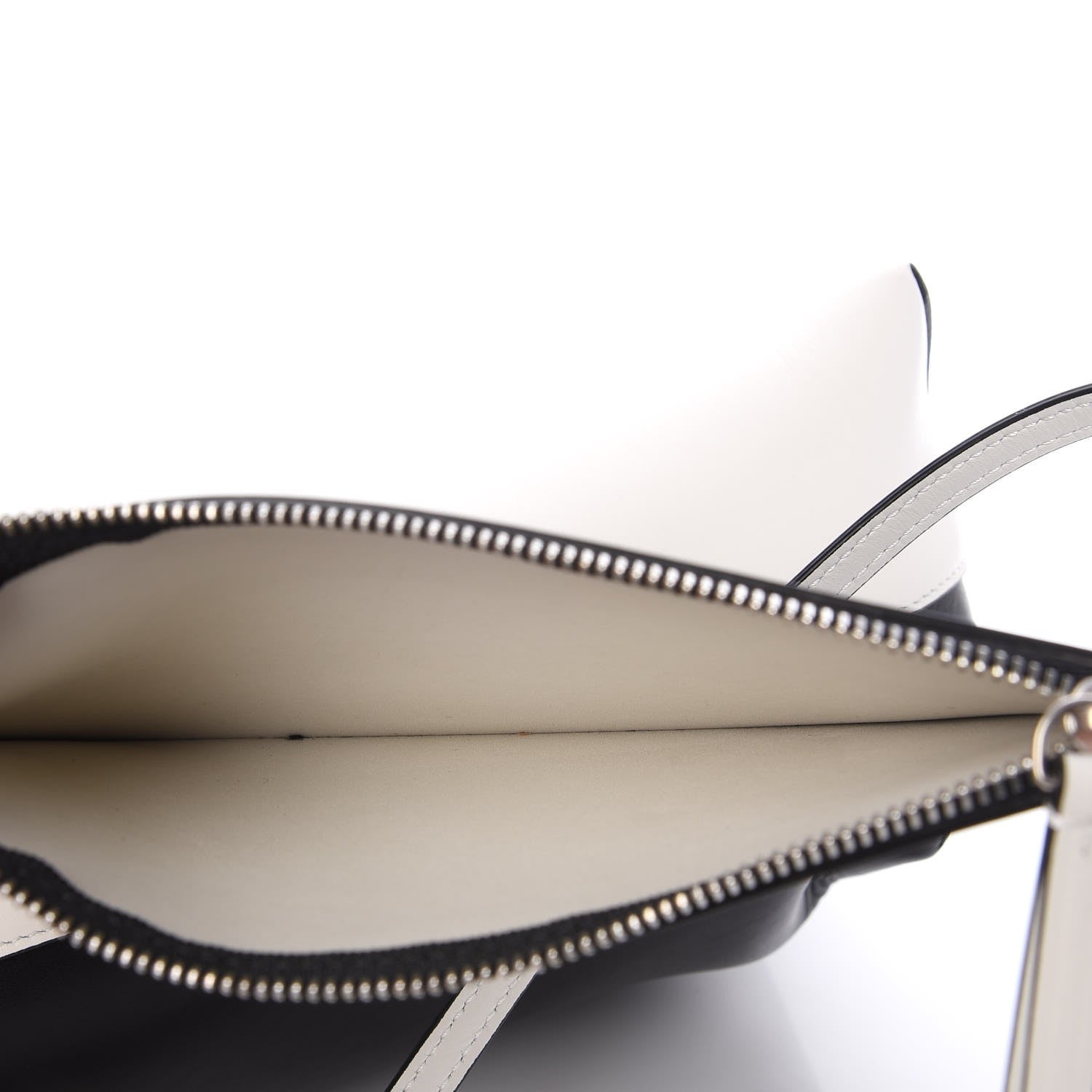 Celine Shiny Smooth Calfskin Small Twisted Cabas White Black 9 of 13