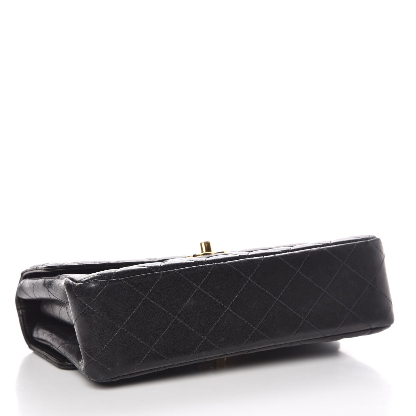 Lambskin Quilted Small Double Sided Flap Black
