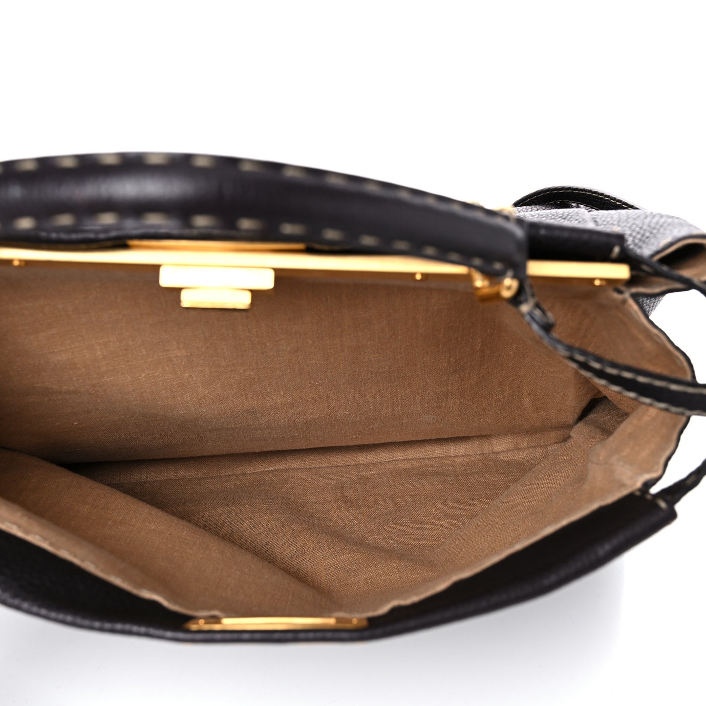 Cuoio Romano Selleria Large Peekaboo Iconic Satchel Moro